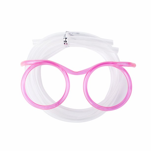 Amuver DIY Straw Eyeglasses, Cute Round/ Heartshaped Drinking Straw