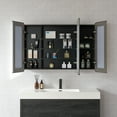 thumbnail image 5 of Talayuela 48 in.W x 32 in.H Aluminum Framed Medicine Cabinet in Brushed Black, 5 of 17