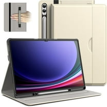 JETech Case for Samsung Galaxy Tab S9 Ultra 14.6-Inch with S Pen Holder, PU Leather Business Folio Stand Protective Tablet Cover with Pocket & Straps, Auto Wake/Sleep, Multi-Angle Viewing (Beige)