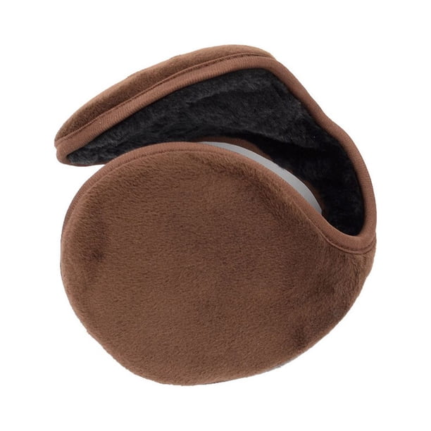Jumpingount Orejeras Invierno Mujer Orejas Calentador Protector Regalos Cubierta plegable Ropa a prueba de viento Accesorios Sombreros Banda Calentadores de oídos espesar cafe