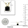 thumbnail image 2 of Dazzlingrock Collection Princess Black Diamond Solitaire Pendant for Women with 18 Inch Silver Chain (0.25 ctw, Color Black, Clarity Opaque) in 14K Yellow Gold, 2 of 3