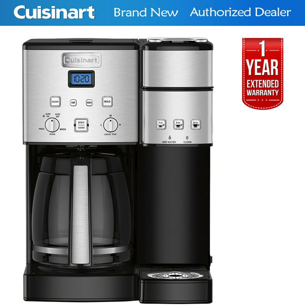 Cuisinart SS-15 12-Cup Coffee Maker and Single-Serve Brewer, Stainless Steel with 1 Year Extended Warranty