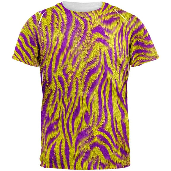 Mardi Gras Cajun Tiger Costume All Over Mens T Shirt Multi SM