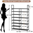 thumbnail image 3 of Shoe Rack, Sturdy Metal Shoe Rack Organizer,Narrow Shoe Rack,Shoe Racks for Closets,Shoes Rack,Shoe Stand,Shoe Shelf, 3 of 17