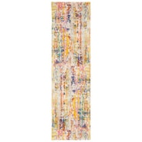 SAFAVIEH Madison Marais Abstract Runner Rug, Beige/Yellow, 2'3" x 8'