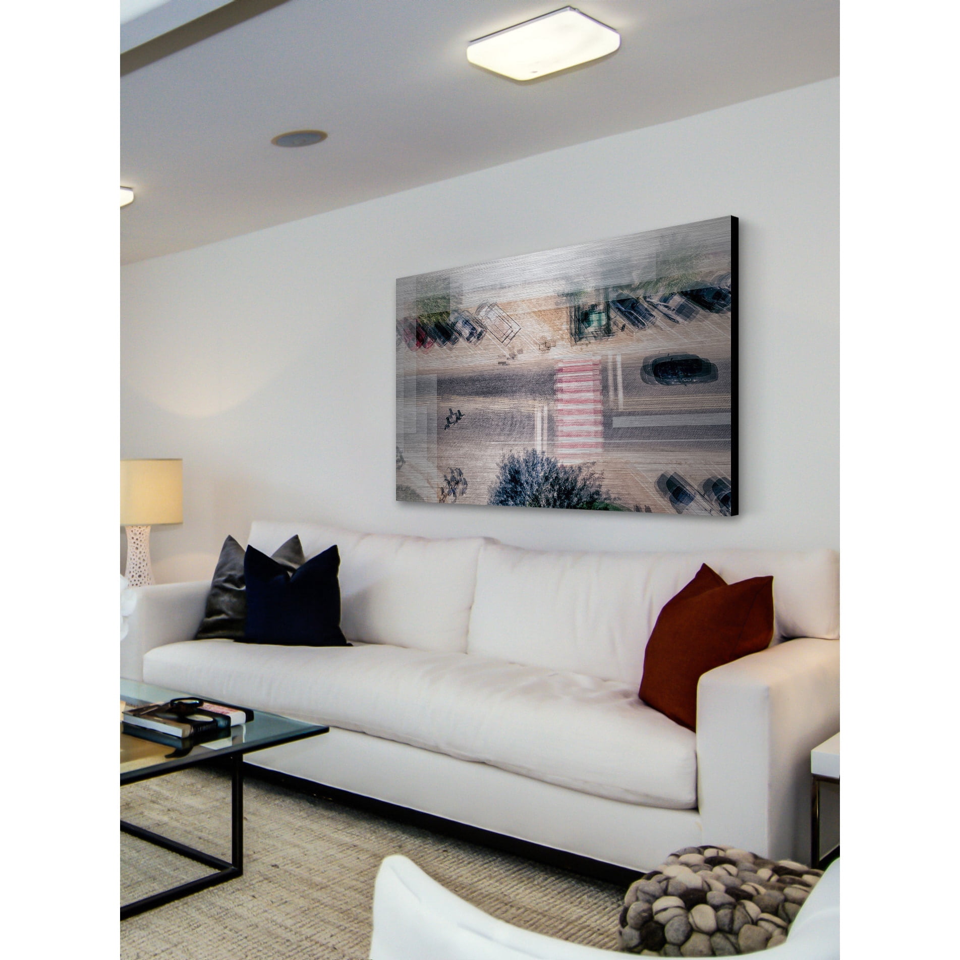 "Above the Walls" Painting Print on Brushed Aluminum