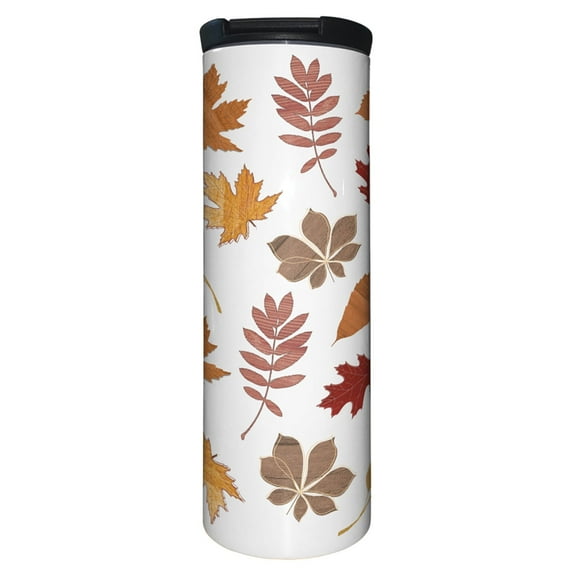 Highland Home "Fall Leaves" 17 oz. Double Wall Stainless Steel Tumbler w/Lid