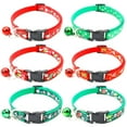 thumbnail image 3 of Christmas tree printed pet bell necklace: adjustable 7.5-12.6 inches, neck hanging chain, small dog and cat holiday decoration, 3 of 5