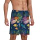thumbnail image 2 of Balery Undersea Animals Pantalones cortos de pijama de punto de algodón para hombre con cinturilla y bolsillos-XX-Large, 2 of 6