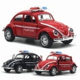 thumbnail image 2 of 1:32 Alloy Beetle police car fire truck Pull back car model hot selling children's toy gift, 2 of 8
