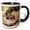Black/White, variant on 3drose, Pine County. Captive Spotted Skunk., 11oz Mug