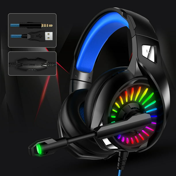 diefstal titel lunch PS4 Gaming Headphones 4D Stereo RGB Marquee Earphones Headset with  Microphone for New Xbox One/Laptop/Computer Tablet Gamer - Walmart.com