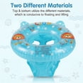 thumbnail image 5 of CQHVKQ 20" Inflatable Baby Pool Float Seat, Lion Pattern Baby Swimming Ring for Swim Training, Toddler Inflatable Swimming Float with Airbag Seat, Adjustable Infant Pool Floats 6-36 Months, Blue, 5 of 9