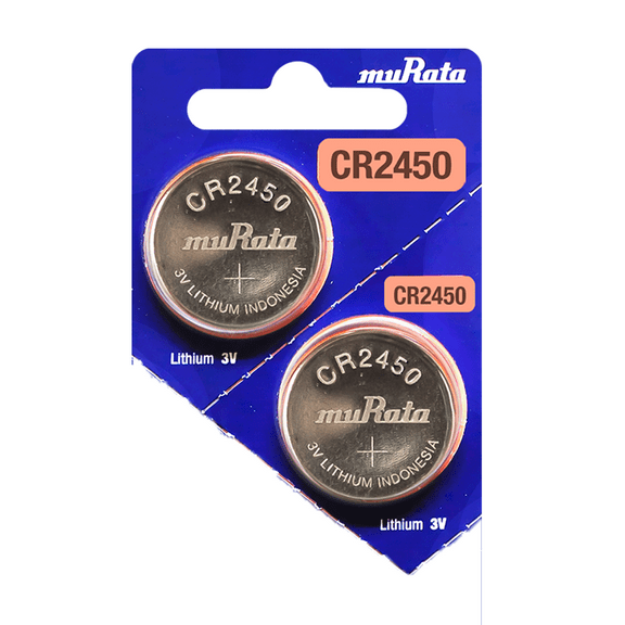 Murata CR2450 3V Lithium Coin Cell (2 Batteries) - Replaces Sony CR2450