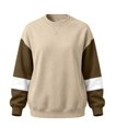 thumbnail image 4 of qafoshin Mens Color Block Crew Neck Long Sleeve Pullover Tops, Fashion Basic Regular Fit Casual Sweatshirts, 4 of 5