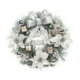 thumbnail image 2 of PPgejGEK Christmas Flower Wreath with Bow 30x30cm 11.81x11.81in Rattan Door Hanging Decoration for Holiday Party Scene Setting, 2 of 7