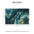 thumbnail image 2 of Placemats Set of 4 / 6, Teal Gold Marble Swirls Placemats for Dining Table Indoor/Outdoors Heat Resistant Washable Placemats 18" x 12", 2 of 8