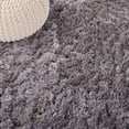 thumbnail image 6 of SAFAVIEH Arctic Giselle Solid Polyester Shag Area Rug, Grey, 8' x 8' Round, 6 of 11