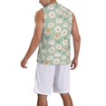 thumbnail image 2 of Sikiie Daisies Flowers Basketball Jersey Reversible Men's Mesh Athletic Sports Shirts Training Practice S-4XLMedium, 2 of 6