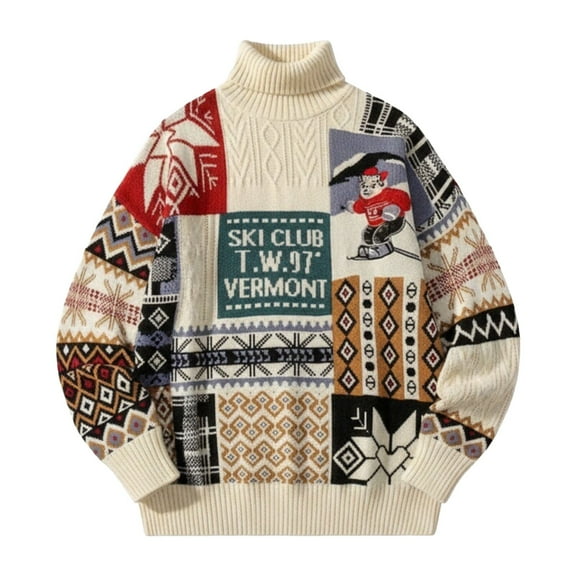 Winter Sweaters for Women Sweater Coat Featuring Relaxed Fit Bear Design For Autumn Winter Couples Fashion Knitwear Ugly Christmas Sweaters