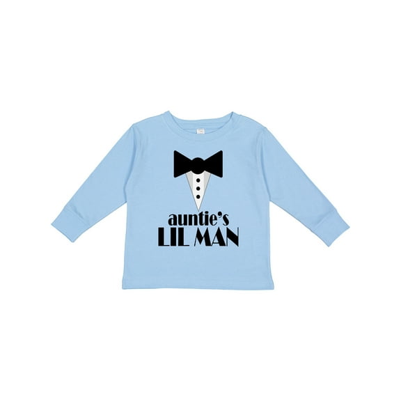 Inktastic Auntie's Lil Man Boys Long Sleeve Toddler T-Shirt