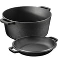 thumbnail image 1 of Navaris Sarten Hierro Fundido con Tapa - Sartén Holandesa con 2 Asas - Apta para Cualquier Cocina y, 1 of 8