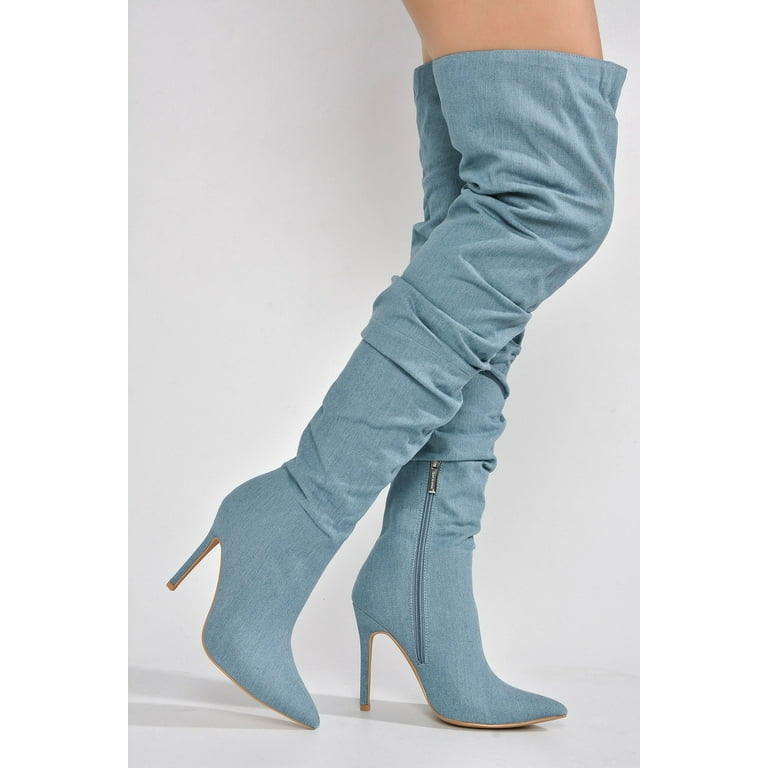 CAPE ROBBIN LEEXA DENIM Boots Walmart