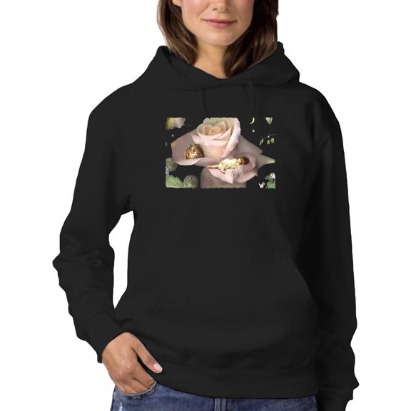 Pastell A Quiet Corner Hoodie Womens -Charlotte Bird Designs, Female Casual Fit