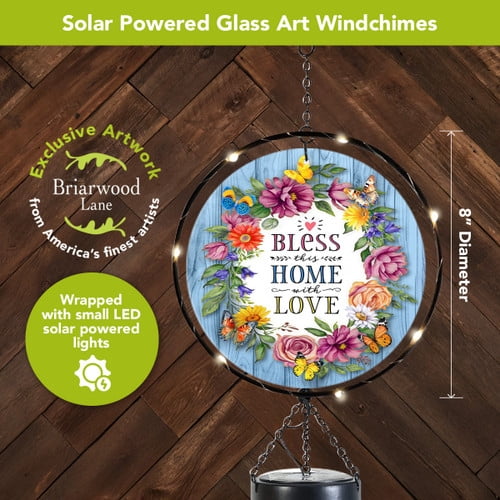 Briarwood Lane Bless This Home With Love Illuminated Wind Chime