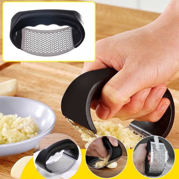Infidev Effortless Stainless Steel Garlic Press, Quick and Even Mincing for Garlic, Ginger and More Kitchen Tool