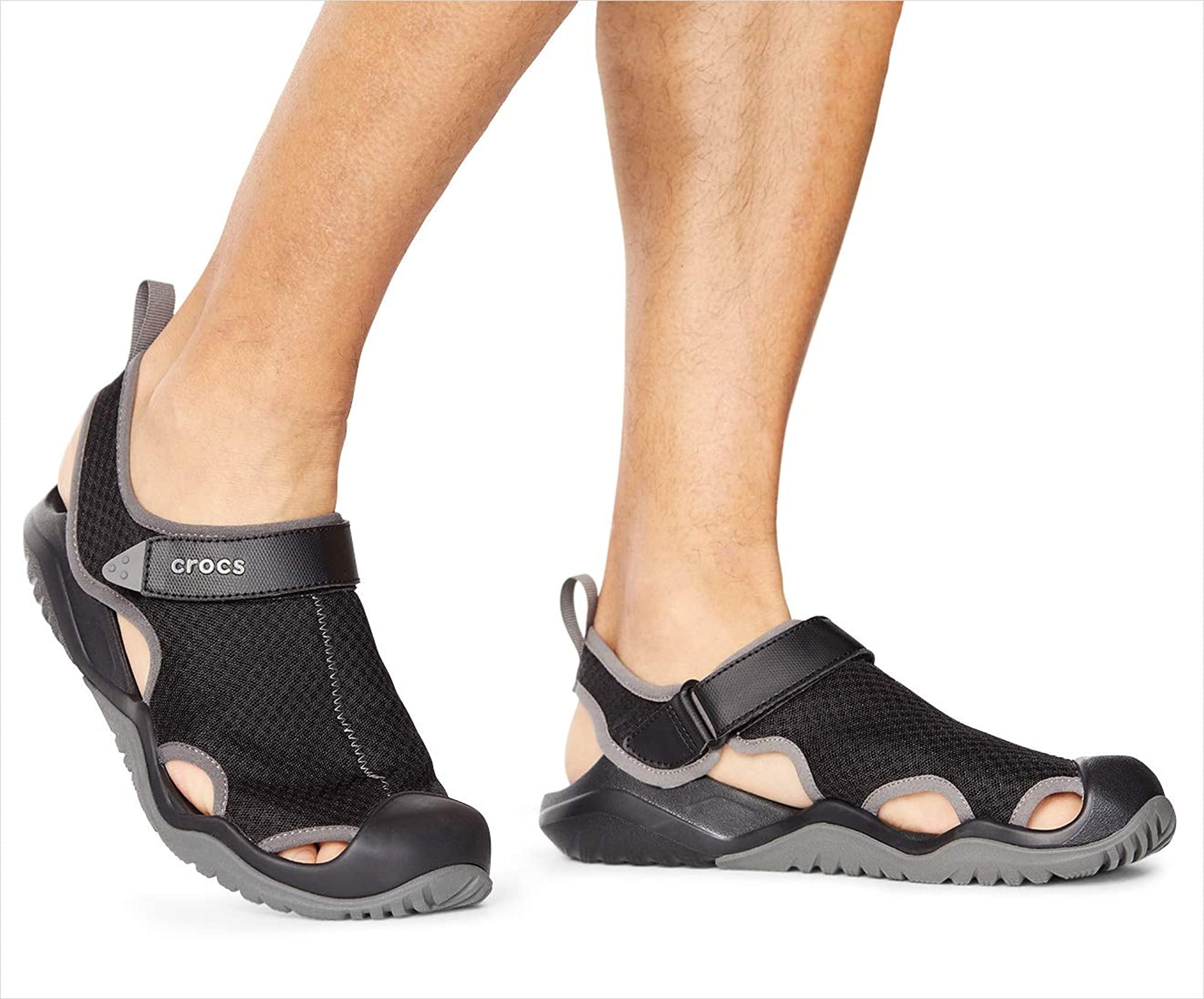 Crocs Mens Swiftwater Mesh Deck Sandal 