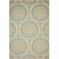 thumbnail image 4 of Unique Loom Collection Geometric, Botanical, Coastal, Bohemian, Indoor and Outdoor Area Rug, 6 x 9 ft, Light Blue/Beige, 4 of 10