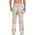 thumbnail image 2 of Farm Cute Roosters Ghost Pajama Pants, Men's Lounge Pants Light with Drawstring and Pockets, Christmas New Year Birthday Father's Day Gifts, Medium, 2 of 7