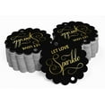 thumbnail image 2 of Inkdotpot 100 Pack Let Love Sparkle Wedding Favor Paper Tags Craft Real Gold Foil Hang Tags, 2 of 7