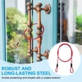 thumbnail image 5 of 5/32" Dia Vinyl Coated Stainless Steel Cable with Loops, 5 Pcs 4 ft (47")  Lanyard Lock for Outdoor Stage Lock, Red, 5 of 7