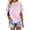 Pink 1, variant on MEICHEN Tops for Women Plus Size Short Sleeve Crew Neck Swing Flare Loose T Shirt Blouses Summer Clothing