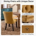 thumbnail image 3 of 63"-79" Dining Table Set for 4, 5 Pieces Extendable Dining Table and 4 Yellow Tufted Chairs Set for 4, Modern Large Expandable Dining Room Table with Rectangle Wood Top & Black Sturdy Base, 3 of 7