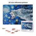 thumbnail image 6 of 1000 PCS Cat Under The Fantasy Stars 1000 Piece Vibrant Jigsaw Puzzle,Ideal For Relaxation And Family Fun,Stunningly Vibrant Colors,Modern Art Animal Wooden Puzzle,Unique And Beautiful Design, 6 of 6