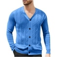 thumbnail image 2 of Mens Jackets Cardigan Knitted Long Sleeve Hoodless Casual Solid Color Casual Outwear Jackets Coats for Men, 2 of 6