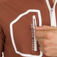 thumbnail image 3 of Three Sixty Six Men's Dry-Fit 1/4 Zip Golf Pullover, 2X-Large Dark Rust Orange, 3 of 3
