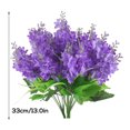 thumbnail image 2 of Flores artificiales de simulación, decoración floral, centro de mesa para el hogar, boda, flor falsa, púrpura claro 5 cabezas 4 piezas Speravity HA9057-01B, 2 of 6