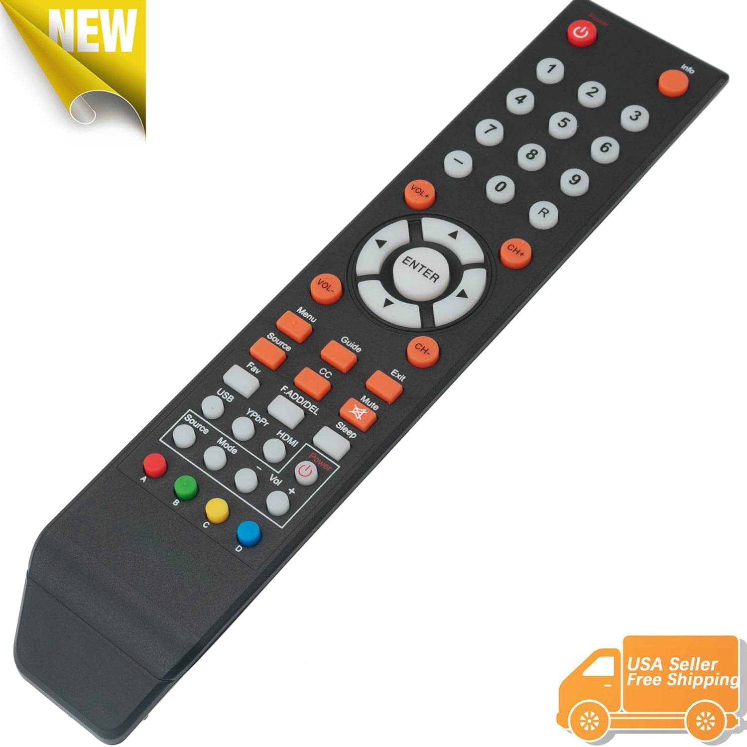 New TV Remote Control 8142026670003C for SCEPTRE Smart TV LED LCD TV KX438 X322BV-SR X505BV-FSR E195BV-SR X435BV-F U500CV-UMR U505CVU U505CV-U
