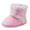Pink, variant on Toddler Baby Girls Kids Snow Boots Winter Warm Soft Sole Crib Shoes Booties