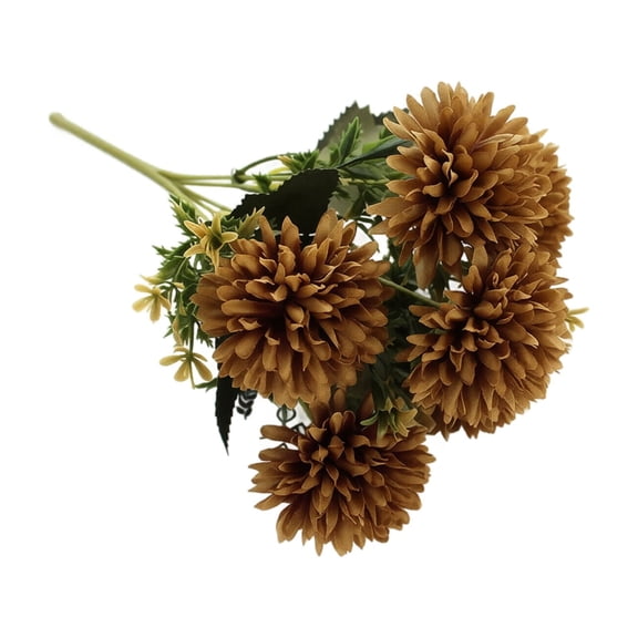 2026 New 3-Pack Thanksgiving Decorations - Artificial Chrysanthemum Flower Bunches, Bronze Brown Faux Mum Stems, Rustic Fall Silk-Style Flowers for Thanksgiving, Farmhouse & Home Decor