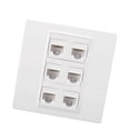 thumbnail image 1 of Cat 6 Placa de Pared, 6 Puertos Femenino A Femenino Fácil de Instalar Cat 6 PlacA de Pared Ethernet Universal para Cat6 6a 5 5e Dispositivos Ethernet, 1 of 7