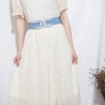 thumbnail image 2 of SWSMCLT Women's Braided Thick Belt Fashion Elastic Beach Chunky Belt for Summer Dress Holeless Wide Raffia Holeless Sky Blue One Size, 2 of 4