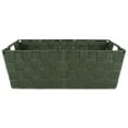 thumbnail image 2 of Nylon Bin Basketweave Olive Trapezoid 13x15x5 Set/2, 2 of 7