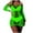 Green, variant on Wancir Glitter Rhinestone Dress, Rave Club Party, Sheer Fishnet Dancewear