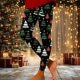 thumbnail image 2 of Fiaer black leggings woemn christmas tree plus size yoga pants slim fit trendy soft high waisted workout trousers Black L, 2 of 5