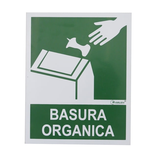 Letrero Señalización Basura Orgánica KARLEN 20 x 25